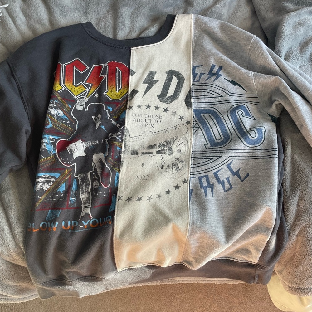 AC/DC Graphic Sweatshirt - Black and Gray